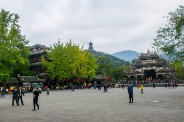 Chengdu şehrinin geleneksel mimarisi, Sichuan, Çin