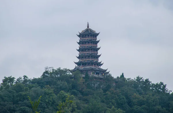 Traditionel Arkitektur Chengdu Sichuan Kina - Stock-foto