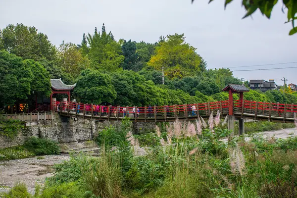 Tradiční Architektura Města Čcheng Sichuan Čína — Stock fotografie