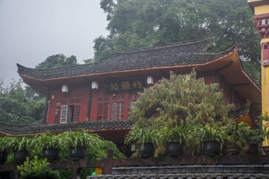 traditional architecture in Emei shan mountains, Sichuan, China