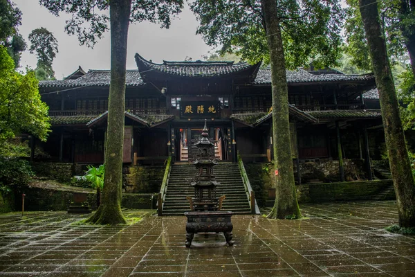 Arquitectura Tradicional Las Montañas Emei Shan Sichuan China —  Fotos de Stock