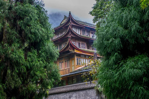Traditionell Arkitektur Emei Shan Bergen Sichuan Kina — Stockfoto