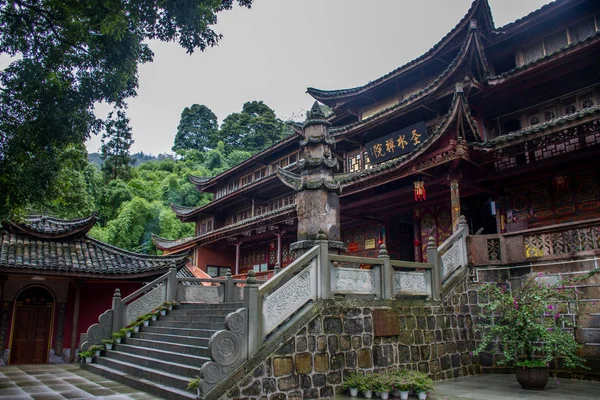 Traditional Architecture Emei Shan Mountains Sichuan China — Stock Photo, Image
