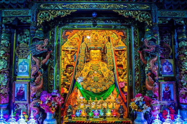 四川东部西藏园林绿化区寺庙 — 图库照片