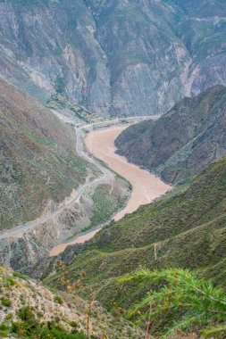 Doğu Tibet 'teki Kawa Karpo Dağı manzarası, Yunnan, Çin