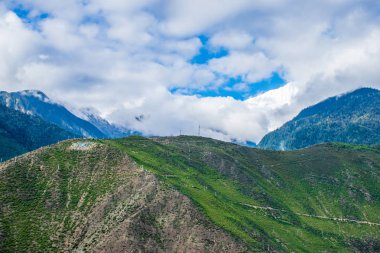 Doğu Tibet 'teki Kawa Karpo Dağı manzarası, Yunnan, Çin