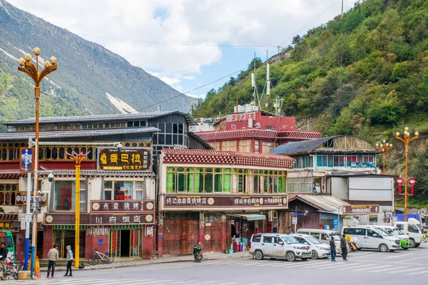 Voyageant Montagne Kawa Karpo Dans Est Tibet Yunnan Chine — Photo