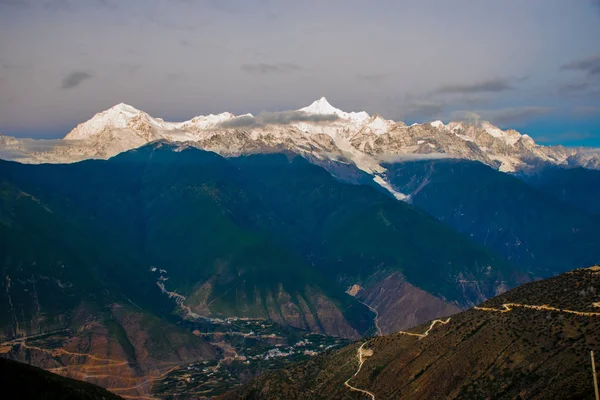 Utsikt Över Kawa Karpo Berget Östra Tibet Yunnan Kina — Stockfoto