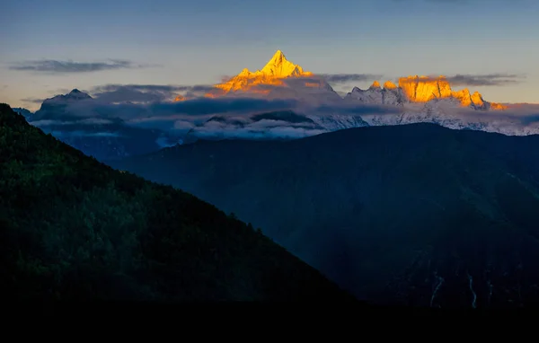 Kilátás Kawa Karpo Hegyre Kelet Tibetben Yunnan Kína — Stock Fotó