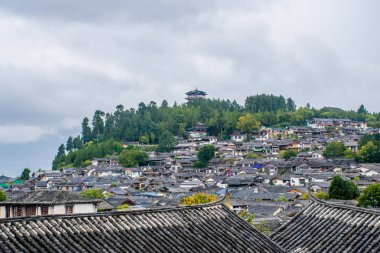 Lijiang bölgesinin havadan görünüşü, Yunnan, Çin