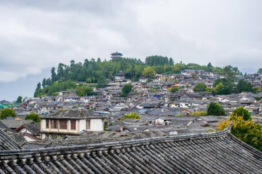 Lijiang bölgesinin havadan görünüşü, Yunnan, Çin