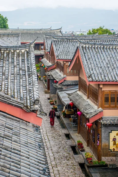 Tradiční Architektura Města Prefektuře Lijiang Yunnan Čína — Stock fotografie