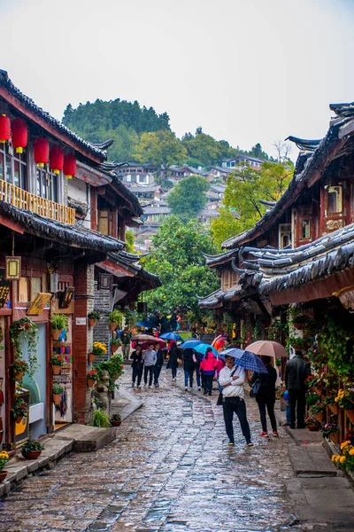 Traditionele Architectuur Van Stad Lijiang Prefecture Yunnan China — Stockfoto