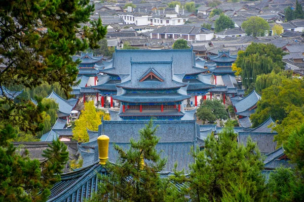 Vista Aérea Prefectura Lijiang Yunnan China —  Fotos de Stock