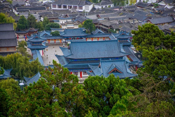 云南丽江县传统城市建筑 — 图库照片