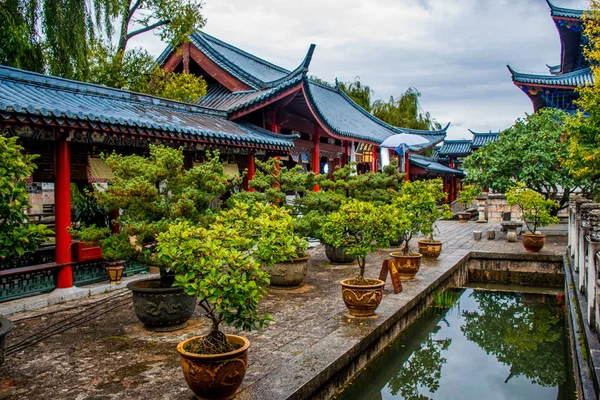 Arquitetura Tradicional Cidade Província Lijiang Yunnan China — Fotografia de Stock