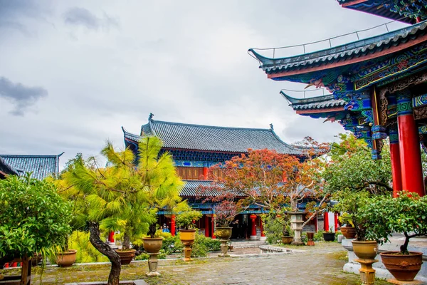 Arquitetura Tradicional Cidade Província Lijiang Yunnan China — Fotografia de Stock