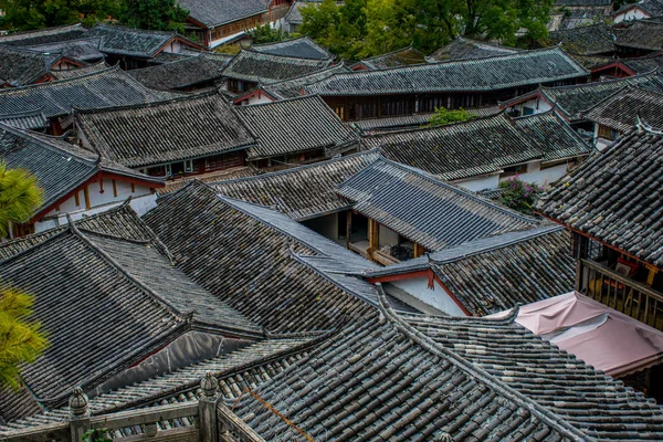 Tradiční Architektura Města Prefektuře Lijiang Yunnan Čína — Stock fotografie