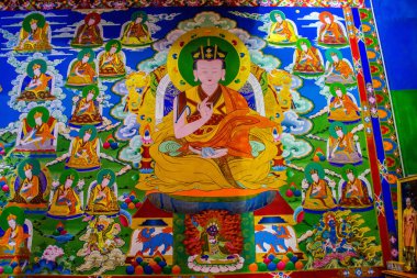 Lijiang bölgesindeki tapınağın içinde, Yunnan, Çin