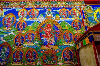 Lijiang bölgesindeki tapınağın içinde, Yunnan, Çin