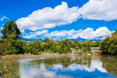 Lijiang ilinin doğal manzarası, Yunnan, Çin