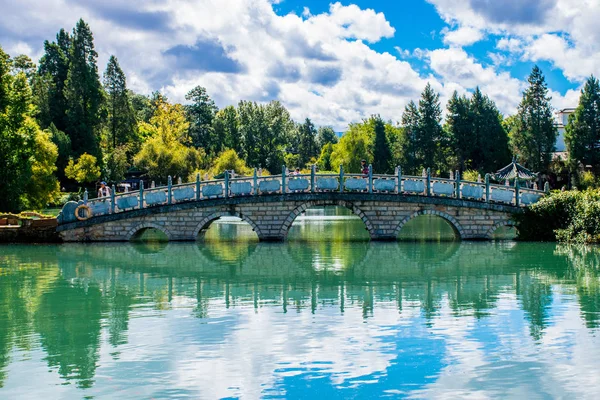 Tradiční Architektura Příroda Prefektury Lijiang Yunnan Čína — Stock fotografie