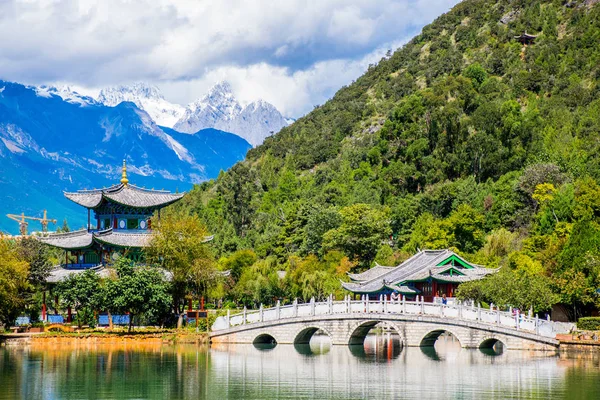 Arquitetura Tradicional Natureza Província Lijiang Yunnan China — Fotografia de Stock