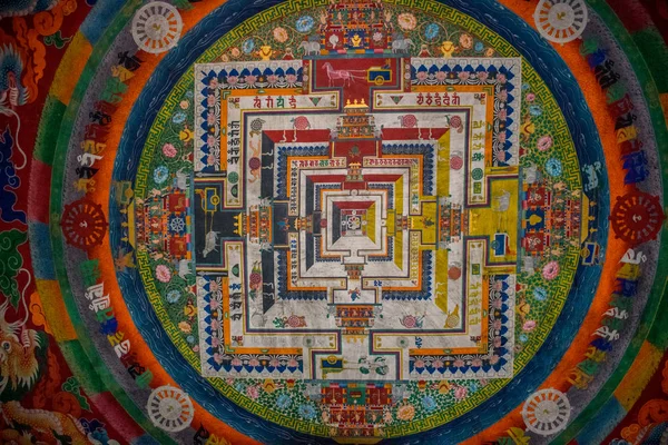 Litang 'daki tapınağın içinde, Doğu Tibet, Sichuan, Çin