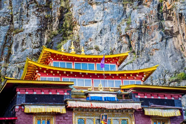 Aldeia Tibetana Com Casas Pedra Tradicionais Torno Drogas Dje Mosteiro — Fotografia de Stock