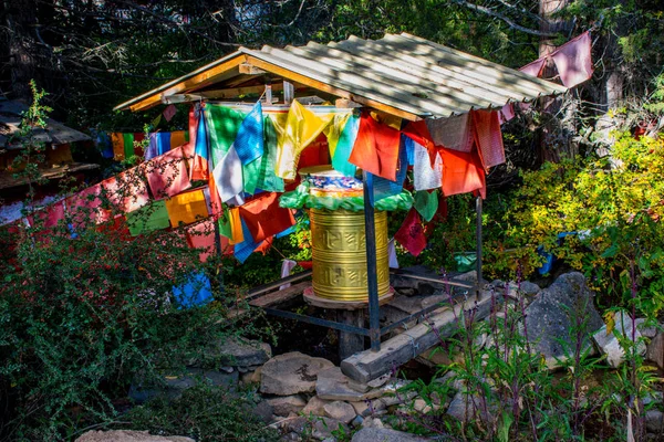 Tibetan Village Traditional Stone Houses Drug Dje Tibetan Monastery Padma — Stock Photo, Image