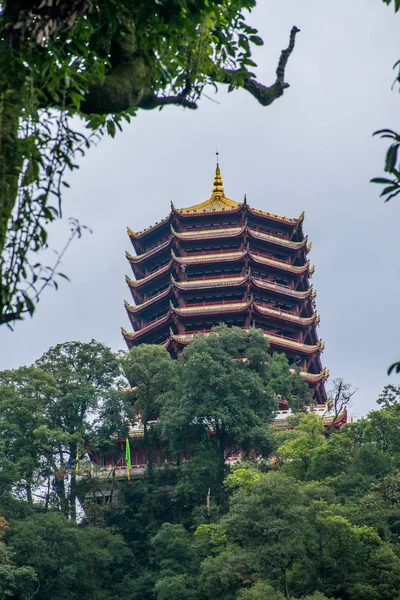 Arquitectura Tradicional Cerca Qing Cheng Shan Sichuan — Foto de Stock