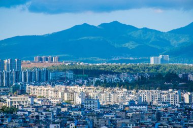 Yunnan, Tengchong ilçesinin hava manzarası