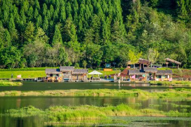 Tengchong ilçesinin gündüz manzarası, Yunnan.  