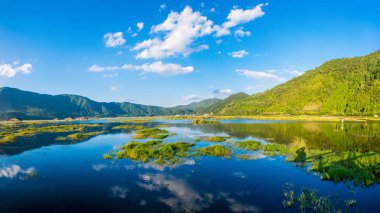 Tengchong ilçesinin gündüz manzarası, Yunnan.  