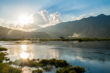 Tengchong ilçesinin gündüz manzarası, Yunnan.  