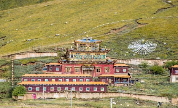 Architecture Traditionnelle Yachen Gar Tibet Oriental Kham — Photo