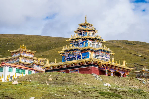 Παραδοσιακή Αρχιτεκτονική Του Yachen Gar Ανατολικό Θιβέτ Kham — Φωτογραφία Αρχείου