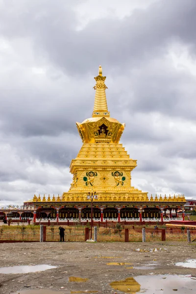 Architecture Traditionnelle Yachen Gar Tibet Oriental Kham — Photo