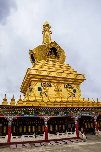 Traditional Architecture Yachen Gar Eastern Tibet Kham — Stock Photo, Image