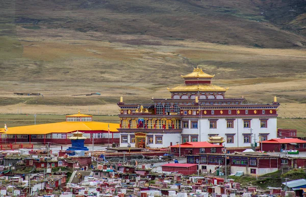 Tradiční Architektura Yachen Gar Východní Tibet Kham — Stock fotografie