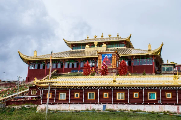 Architettura Tradizionale Yachen Gar Tibet Orientale Kham — Foto Stock