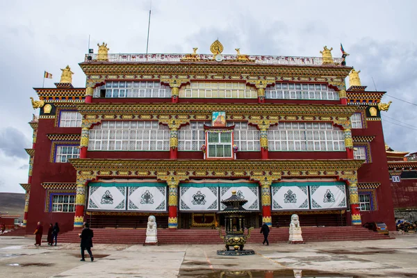 Yachen Gar Geleneksel Mimarisi Doğu Tibet Kham — Stok fotoğraf