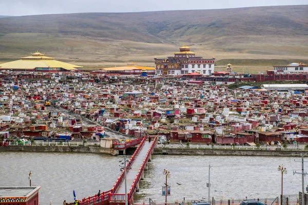 Traditional Architecture Yachen Gar Eastern Tibet Kham — Stock Photo, Image