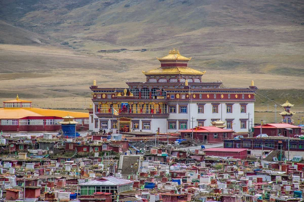 Tradiční Architektura Yachen Gar Východní Tibet Kham — Stock fotografie