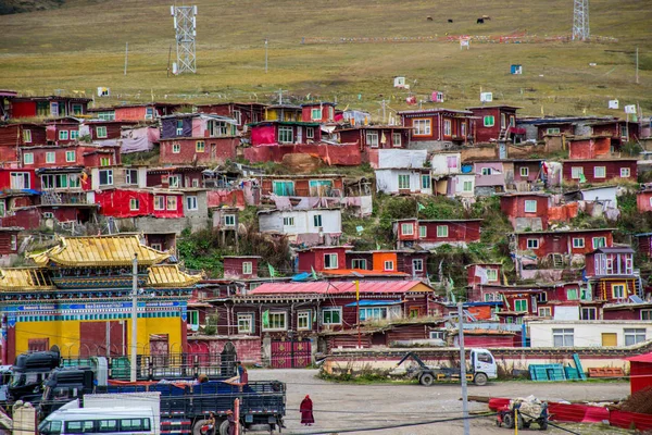 Traditional Architecture Yachen Gar Eastern Tibet Kham — Stock Photo, Image