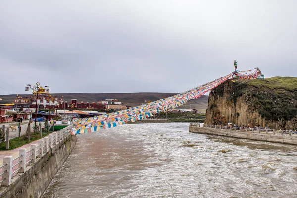 Traditional Architecture Yachen Gar Eastern Tibet Kham — Stock Photo, Image