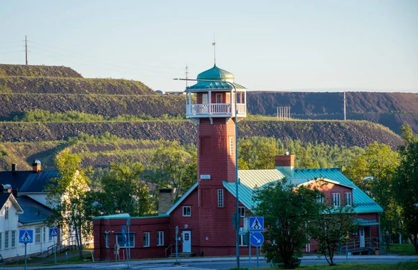 Traditional Architecture Kiruna City Sweden — Stock Photo, Image