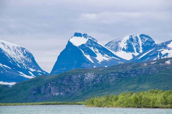 View Kebnekaise Mountain Daytime Sweden — Stock Photo, Image