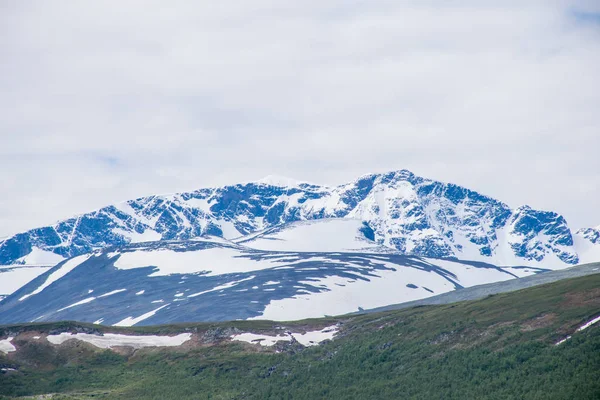 Vista Montanha Kebnekaise Durante Dia Suécia — Fotografia de Stock