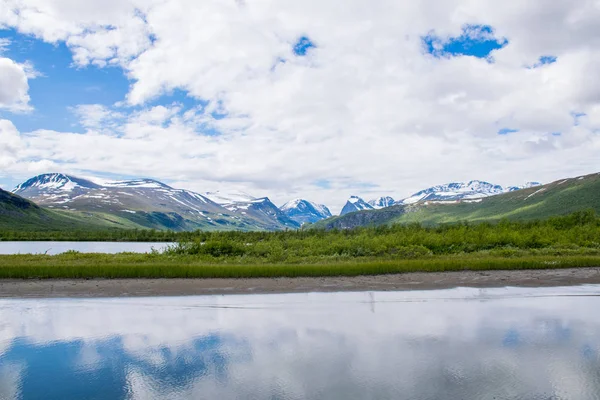 View Kebnekaise Mountain Daytime Sweden — Stock Photo, Image